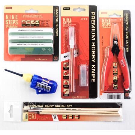 NINESTEPS Plastic Modeling Essential Tool Set