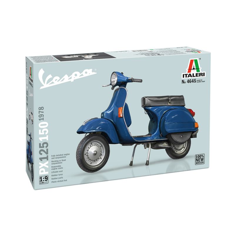 ITALERI 1/9 Vespa PX 125/150 1978- 100% New Moulds, Rubber Tyres & Parts