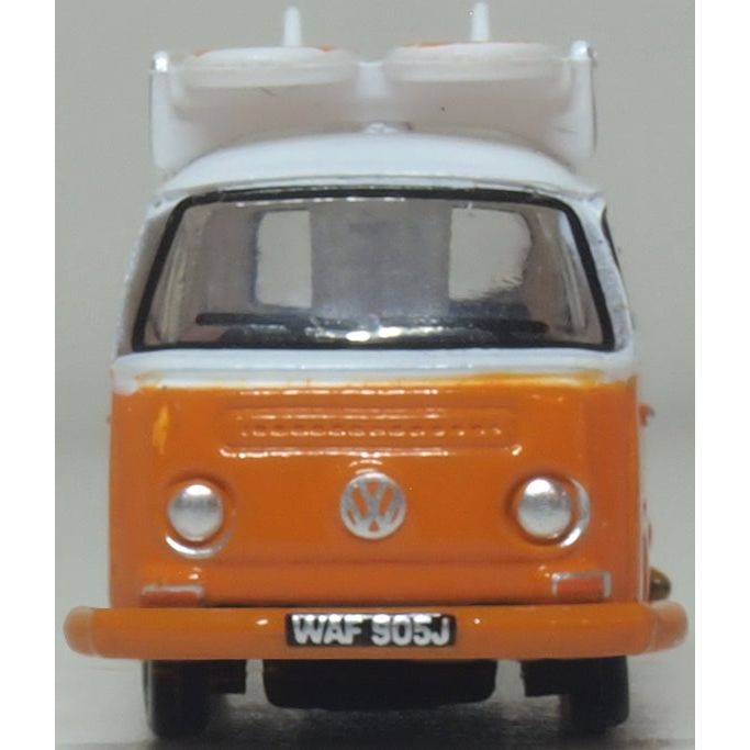 OXFORD 1/148 VW T2 Bay Window Bus/Surfboards Signal Orange/White