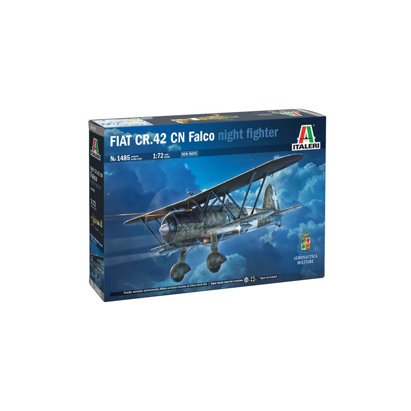 ITALERI 1/72 Fiat CR.42 CN “Falco” Night Fighter- New Parts & Super Decals