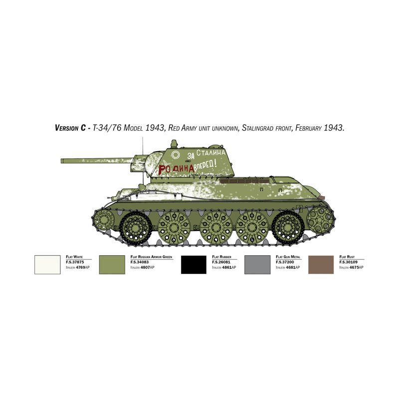 ITALERI 1/35 T-34/76 Model 1943 (Premium Edition)
