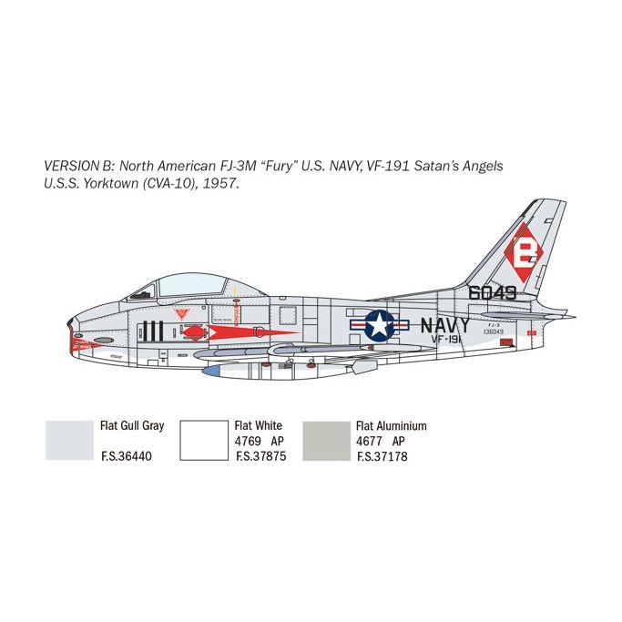 ITALERI 1/48 North American FJ-2/3 Fury with Super Decal Sh