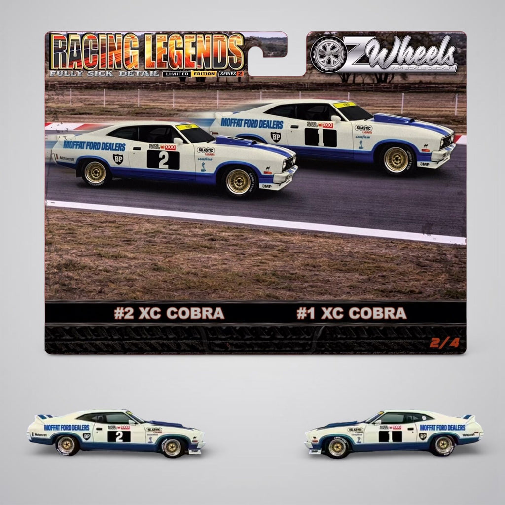 OZ LEGENDS 1/64 Bathurst Twin Set - #1 & #2 Ford XC Cobra Allan Moffat Oz Wheels FSD