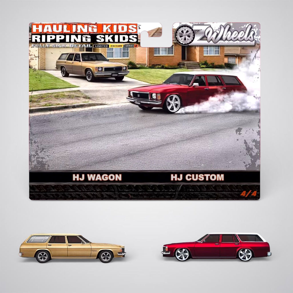 OZ LEGENDS 1/64 Holden HJ Wagon -- Hauling Kids & Ripping Skids Oz Wheels FSD