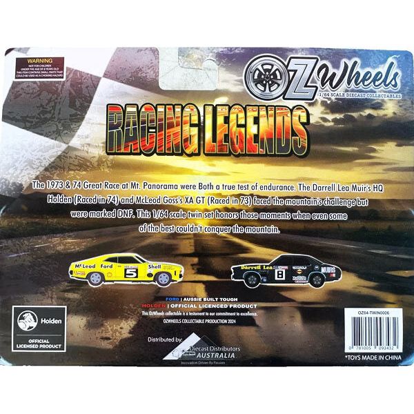 OZ LEGENDS 1/64 Darrell Lea Holden HQ 4dr & Goss XA Falcon 1/64