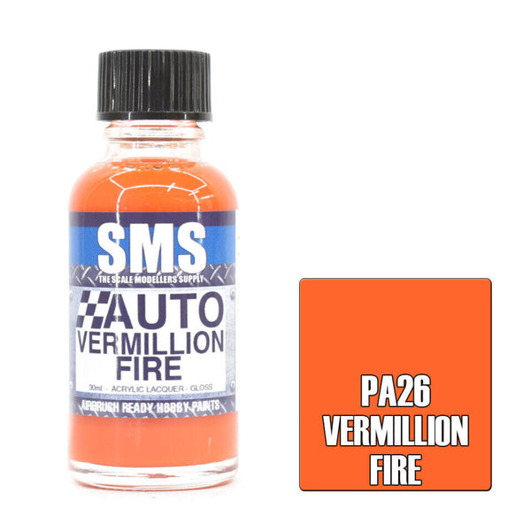 SMS Auto Colour Vermillion Fire Lacquer Gloss 30ml