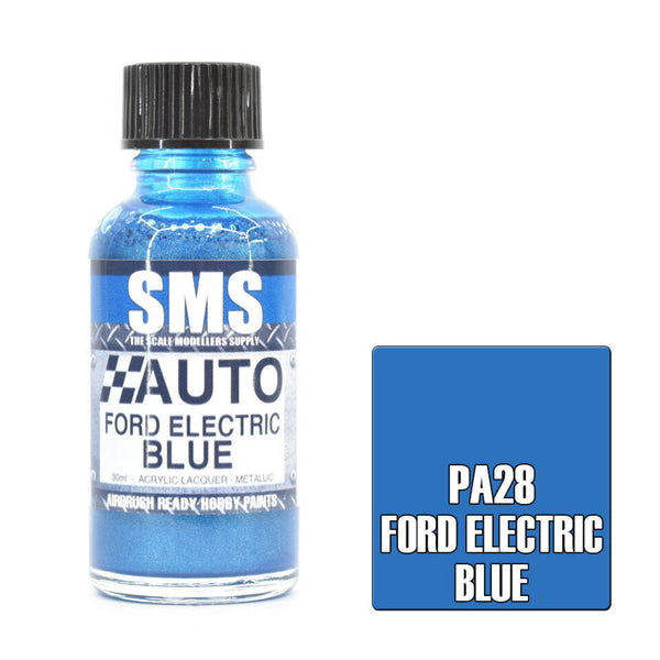 SMS Auto Colour Ford Electric Blue Lacquer Gloss 30ml