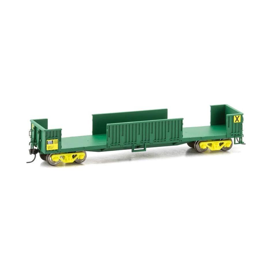 POWERLINE HO AN Green RKBX-521S Slab Steel Bogie Open Wagon (No Doors)