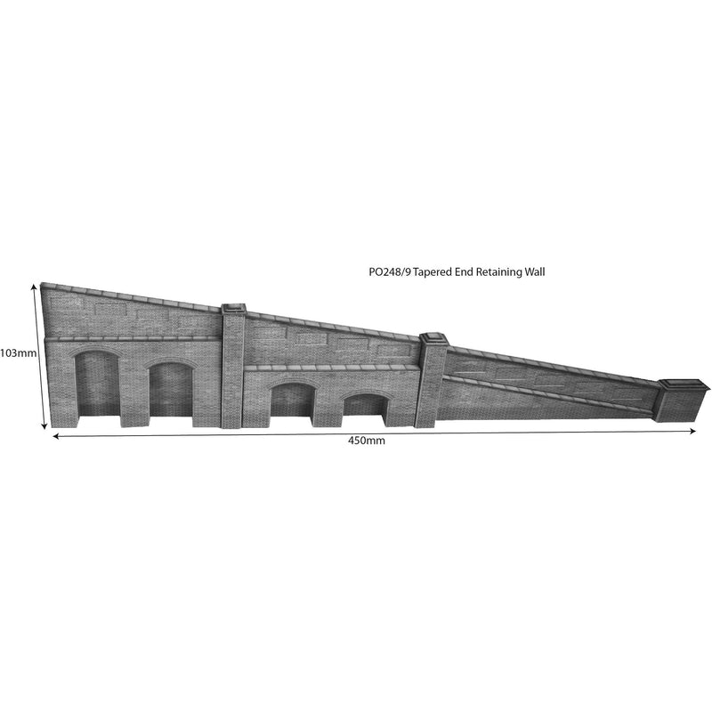 METCALFE OO/HO Tapered Retaining Wall Red Brick