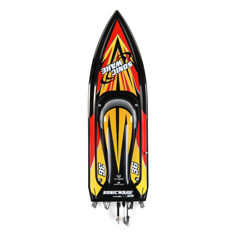 PRO BOAT Sonicwake V2 36inch DeepV Boat, RTR, Black, PRB08032V2T1