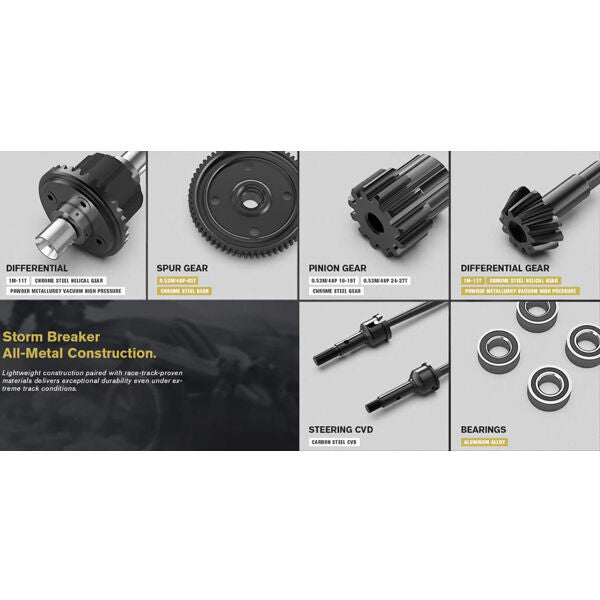 RLAARLO 1/10 SBK10-B-C Storm Breaker Carbon Fibre Brushless Black Gold RTR 1/10