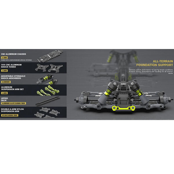 RLAARLO 1/10 SBK10-B-C Storm Breaker Carbon Fibre Brushless Black Gold RTR 1/10