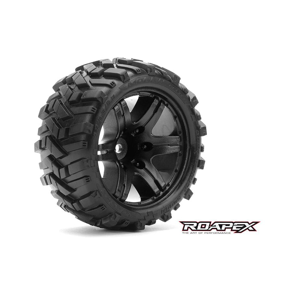 ROAPEX Morph Belted 1/10 Stadium Truck Tyre Black Wheel