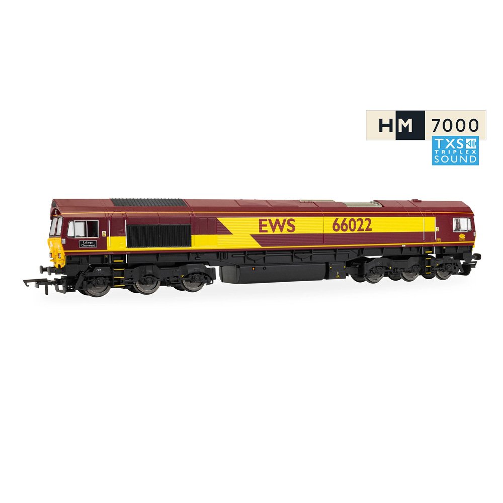 HORNBY 1/76 RailRoad: EWS - Class 66 - 'Lafarge Charnwood' 66022 (DCC Sound Fitted)