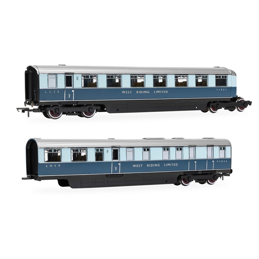HORNBY 1/76 LNER - 'West Riding Limited' - Open Third & Kitchen Third - Coach pack