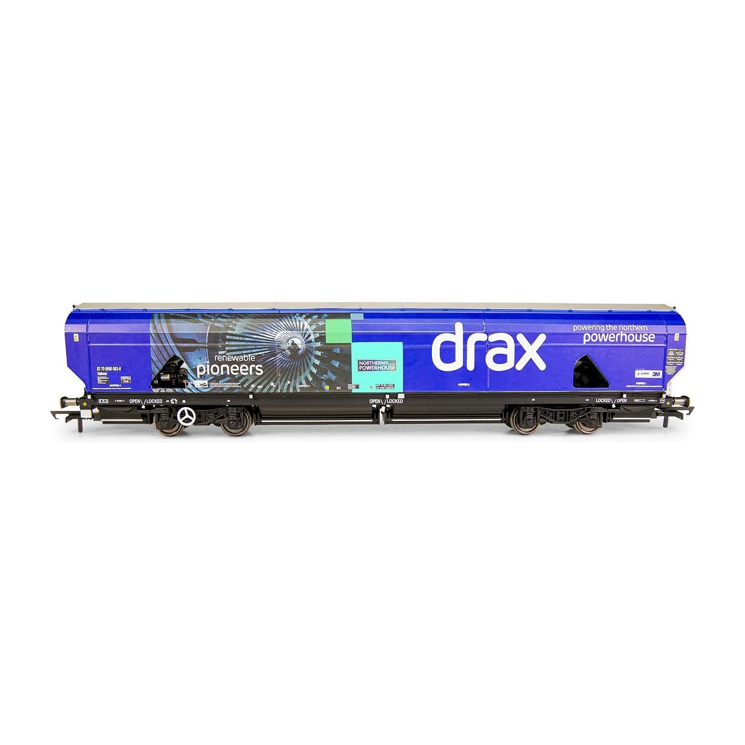 HORNBY OO Drax Biomass Wagon Pack, 83700698083-8 & 83700698158-8