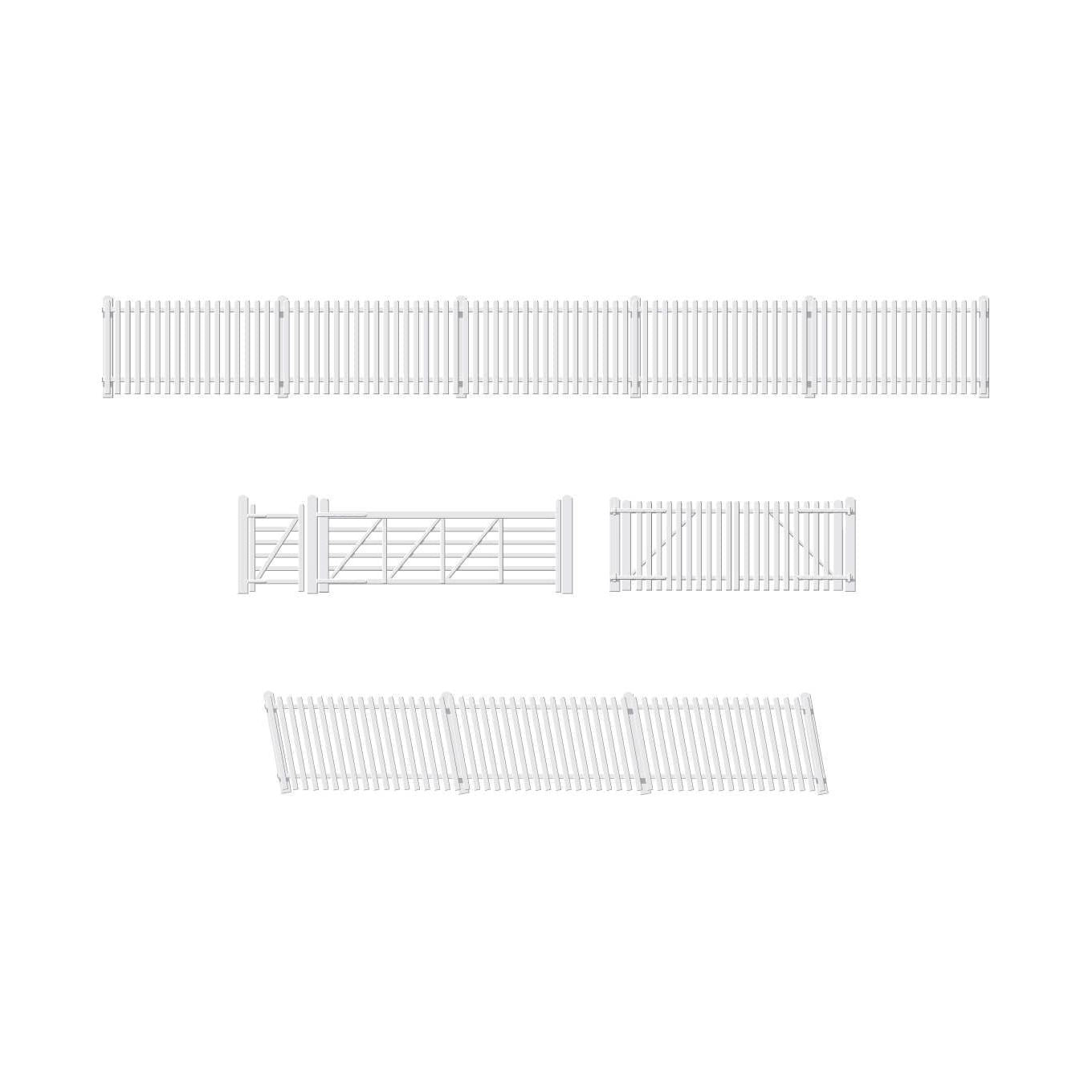 RATIO OO GWR STATION FENCE/GATE/RAMP