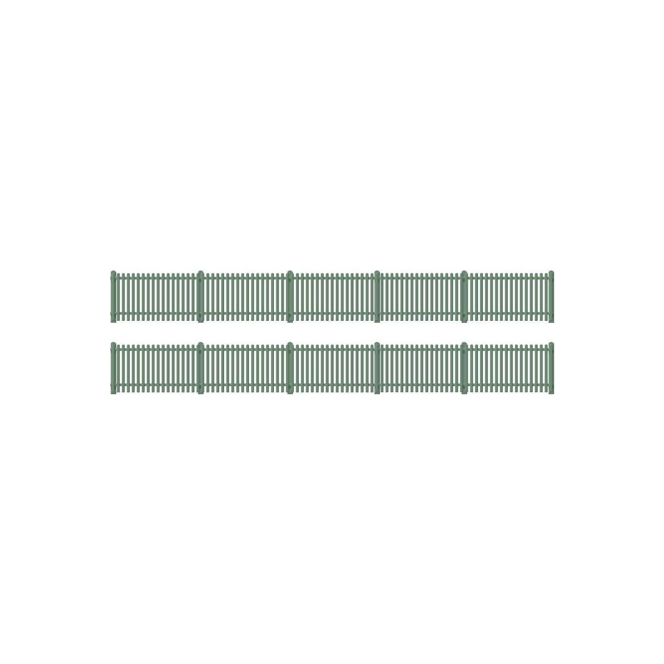 RATIO OO/HO Picket Fencing, Green (Straight Only)
