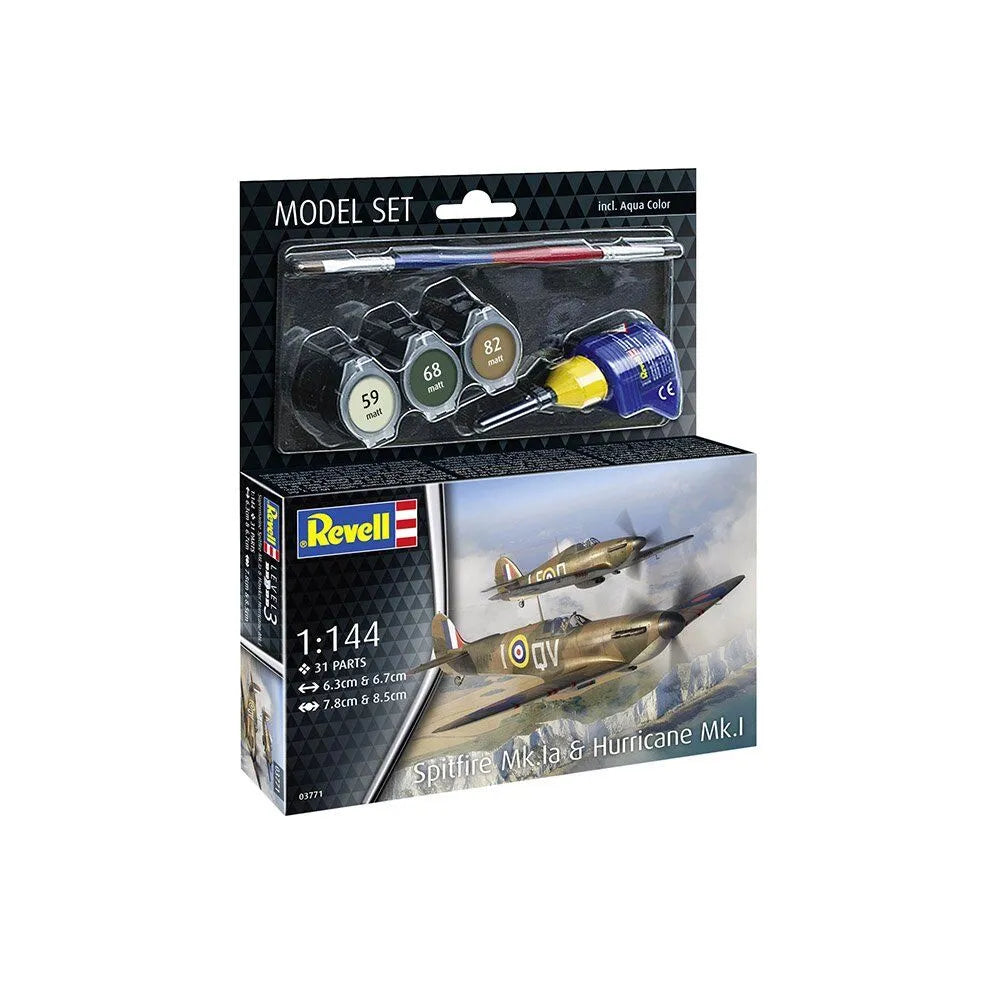 REVELL 1/144 Model Set Spitfire Mk.la & Hurricane Mk.l