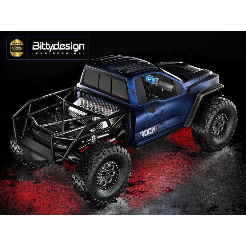 BITTYDESIGN 1/10 Rock1 Clear Body for all 313mm Wheelbase Rock Crawler Models, Pre-Cut, 1mm, Only Cab