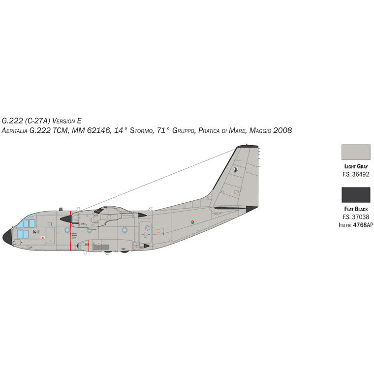 ITALERI 1/72 C-27J/G.222 "Spartan" with Super Decal Sheet