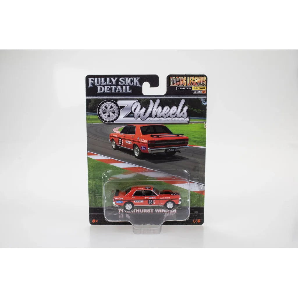 OZ LEGENDS 1/64 Fully Sick Detail OZ Wheels Series 1 - 1971 Bathurst Winner #65E Ford XY Falcon GTHO Allan Moffat