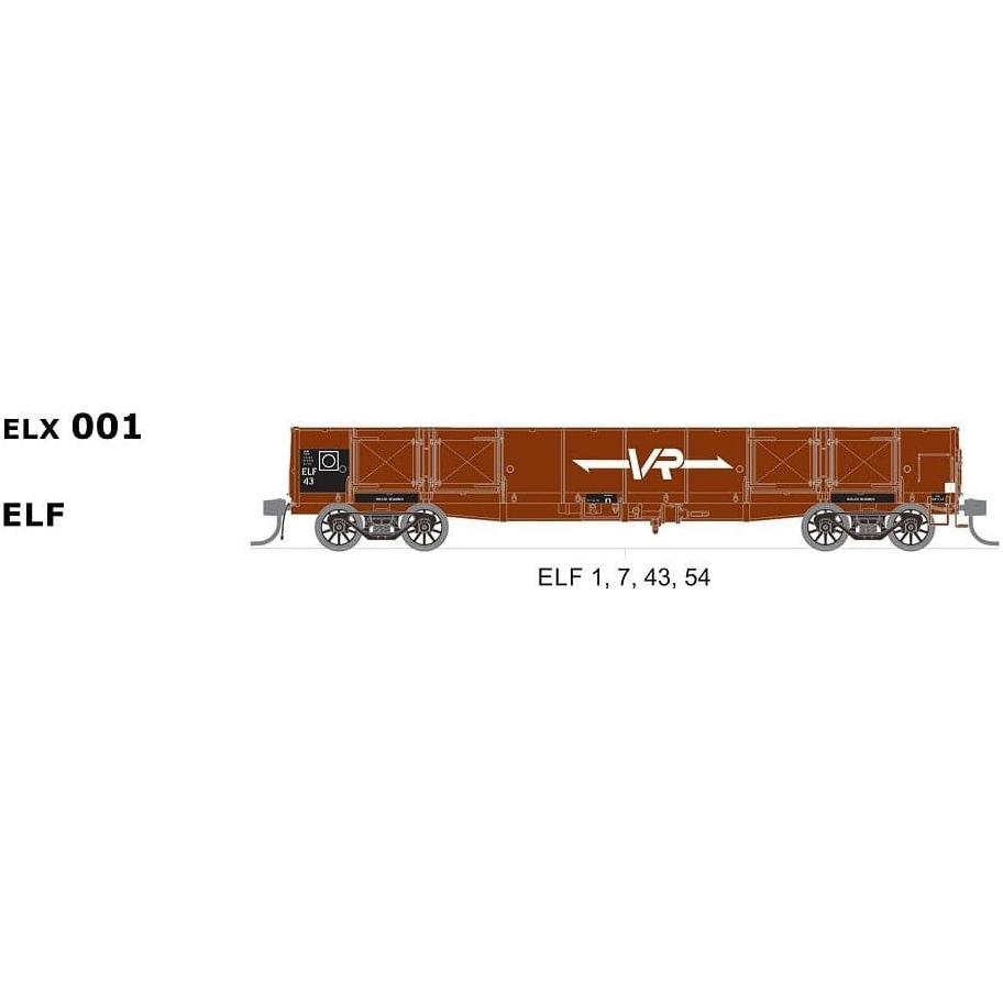 SDS MODELS HO VR ELF Open Wagon 4 Pack