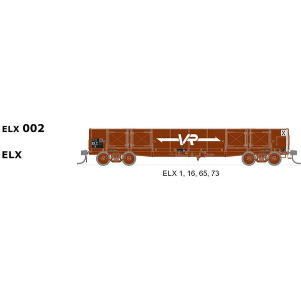 SDS MODELS HO VR ELX Open Wagon 4 Pack ELX-002