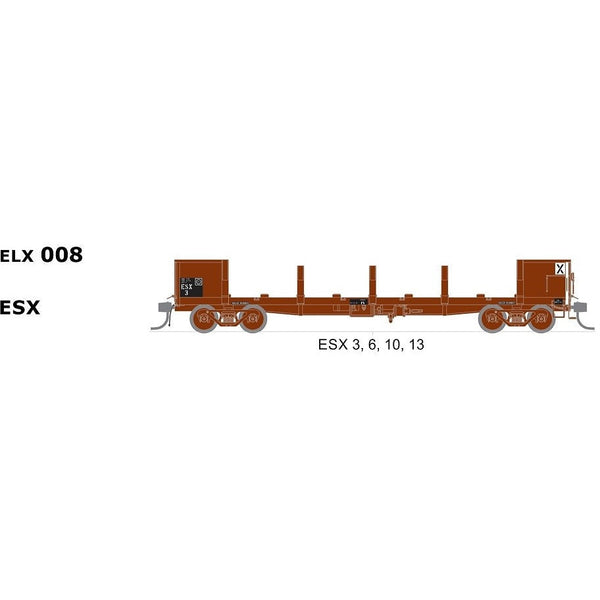SDS MODELS HO VR ESX Open Wagon 4 Pack ELX-008