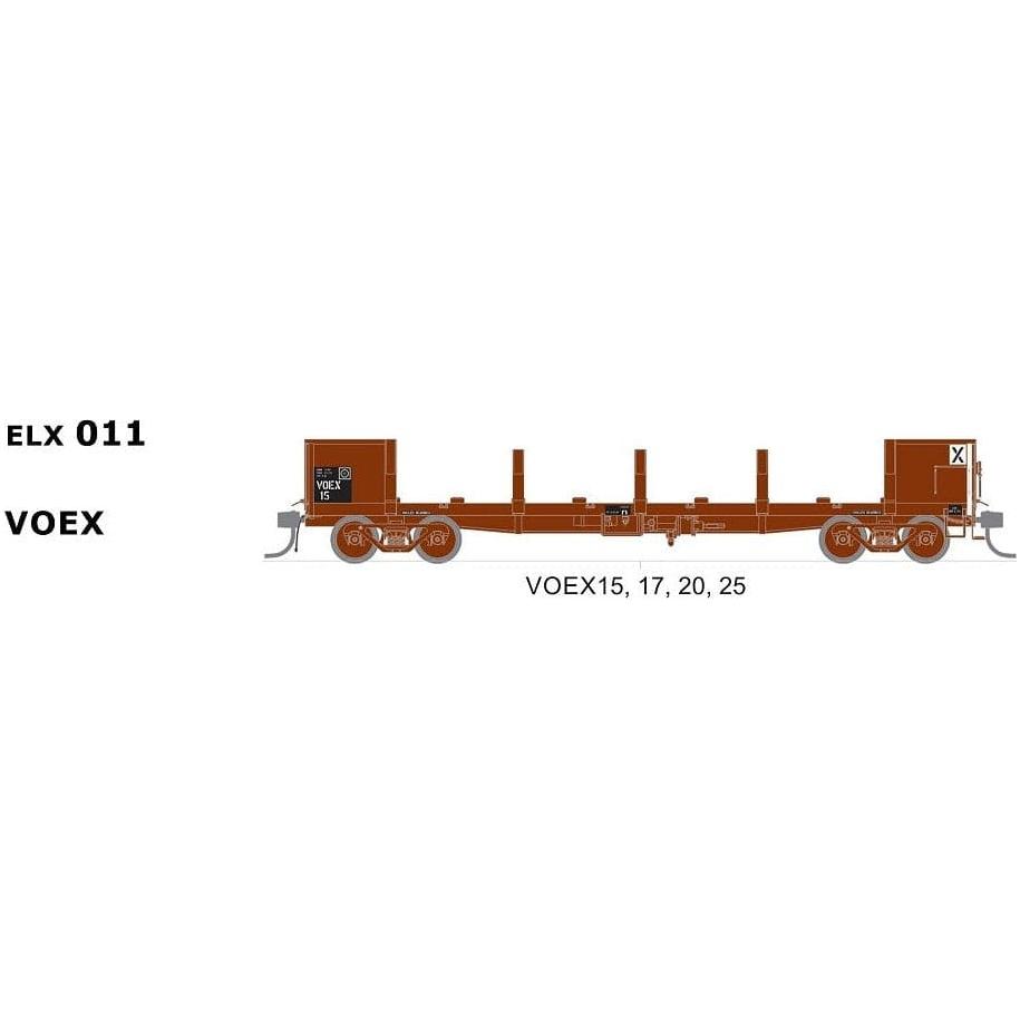 SDS MODELS HO VR VOEX Open Wagon 4 Pack ELX-011