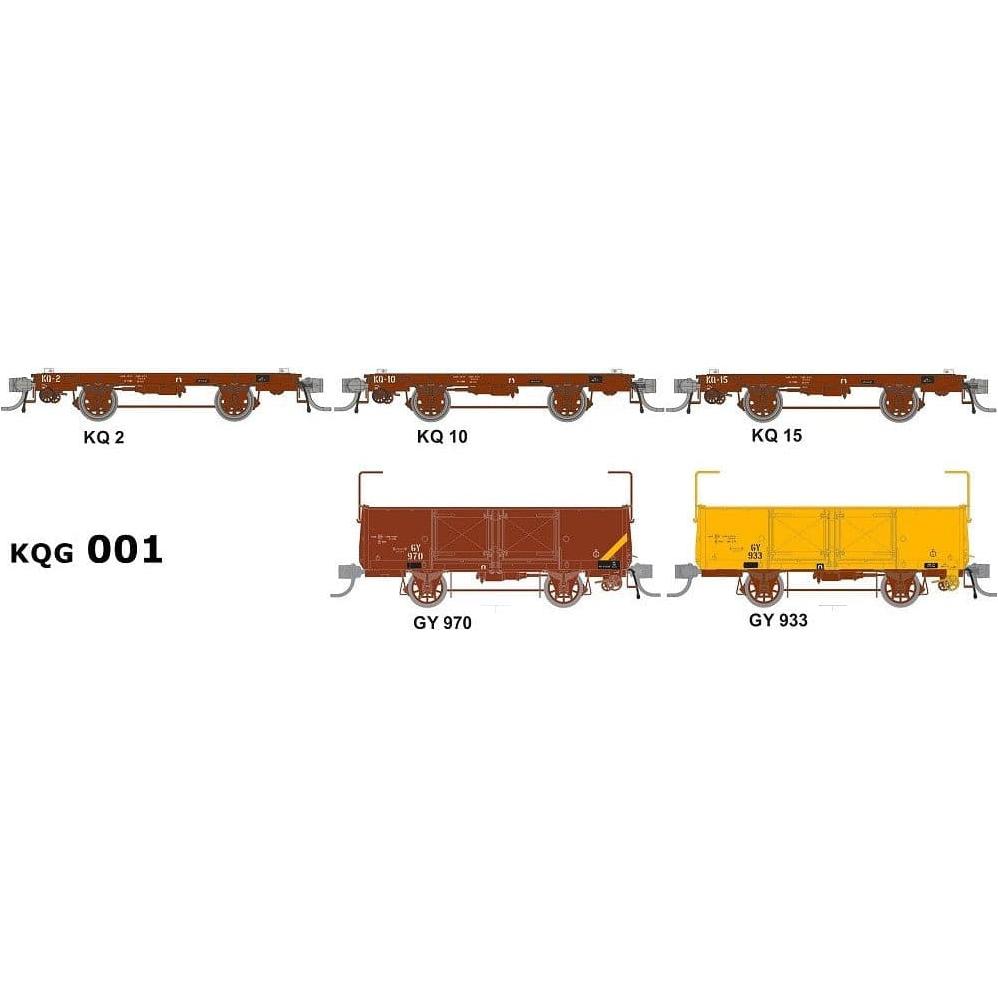 SDS MODELS HO KQ Container Wagon 5 Pack 001