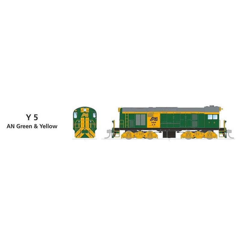 SDS MODELS HOn3.5 TGR Y Class Y5 AN Green & Yellow DCC Sound