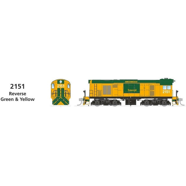 SDS MODELS HO TGR Y Class 2151 Reverse Green & Yellow DCC Sound