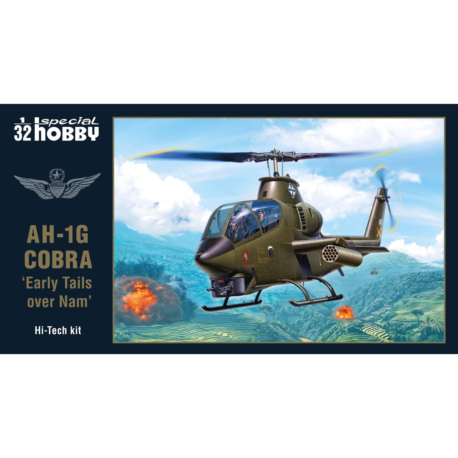 SPECIAL HOBBY 1/32 AH-1G Cobra â€˜Early Tails over Vietnamâ€™ Hi-Tech Kit Plastic Model Kit