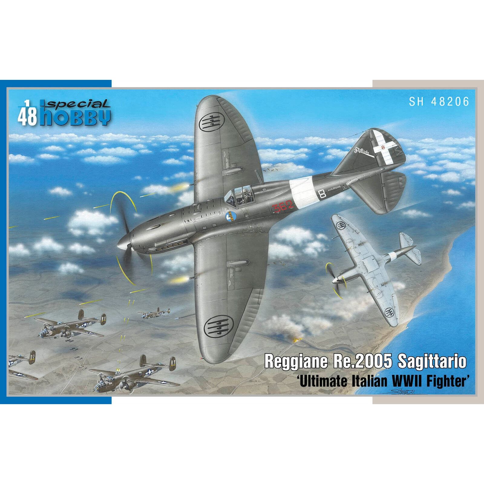SPECIAL HOBBY 1/48 Reggiane Re.2005 Sagittario â€˜Ultimate Italian WWII Fighterâ€™ Plastic Model Kit
