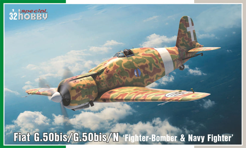 SPECIAL HOBBY 1/32 Fiat G.50bis/G.50bis/N 'Fighter-Bomber & Navy Fighter' Plastic Model Kit