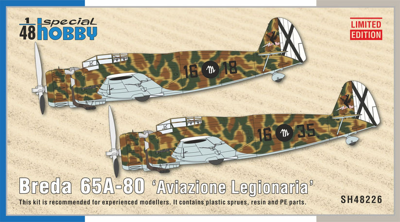 SPECIAL HOBBY 1/48 Breda 65A-80 Aviazione Legionaria Plastic Model Kit [48226]