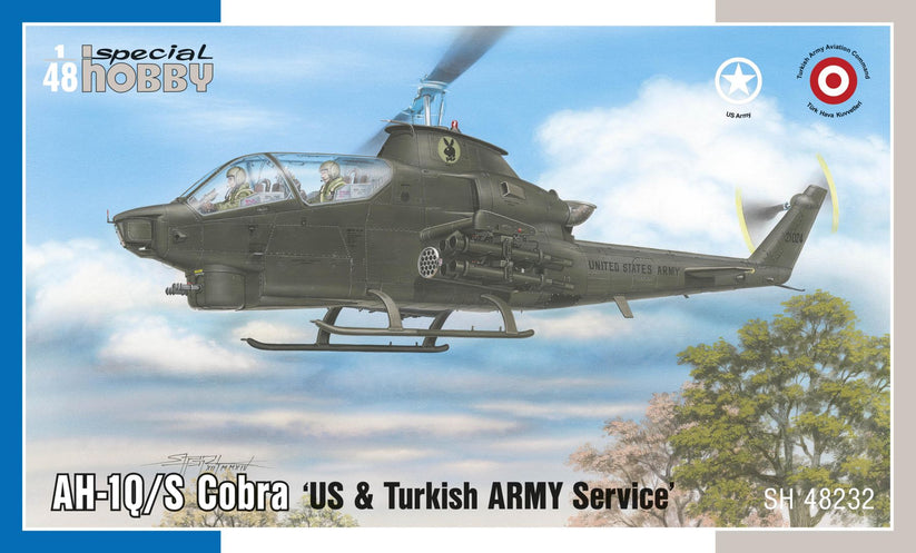 SPECIAL HOBBY 1/48 AH-1Q/S Cobra ‘US & Turkish Army Service’ Plastic Model Kit