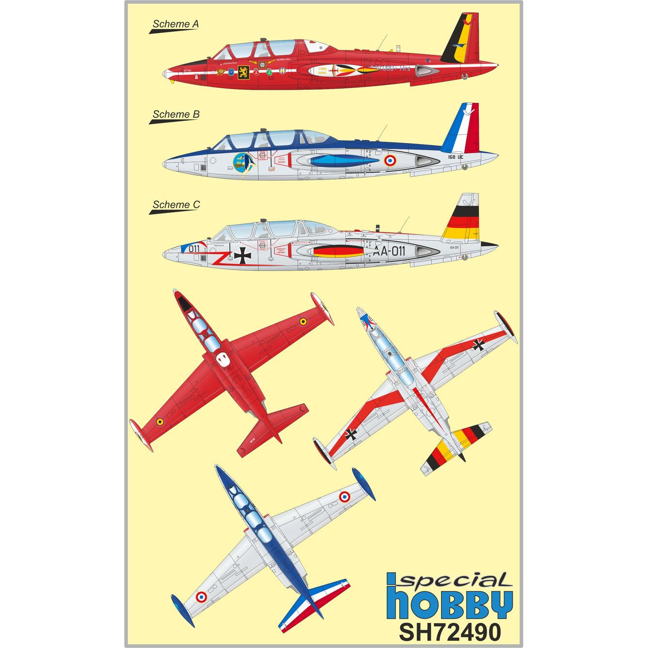 SPECIAL HOBBY 1/72 Fouga CM.170 Magister ‘Aerobatic Teams’ Plastic Model Kit
