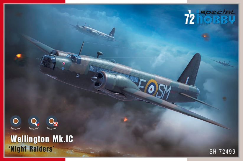 SPECIAL HOBBY 1/72 Vickers Wellington Mk.IC ‘Night Raiders’ Plastic Model Kit