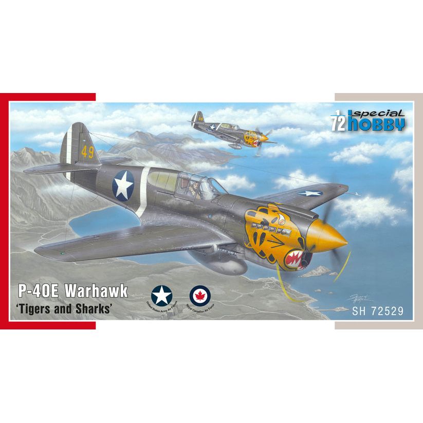SPECIAL HOBBY 1/72 P-40E Warhawk ‘Tigers and Sharks’ Plastic Model Kit