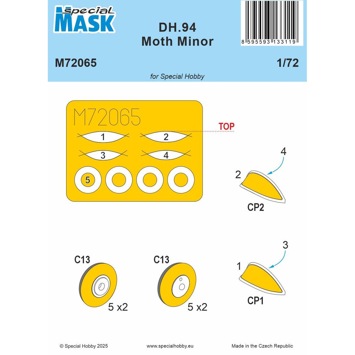 SPECIAL HOBBY 1/72 DH.94 Moth Minor MASK