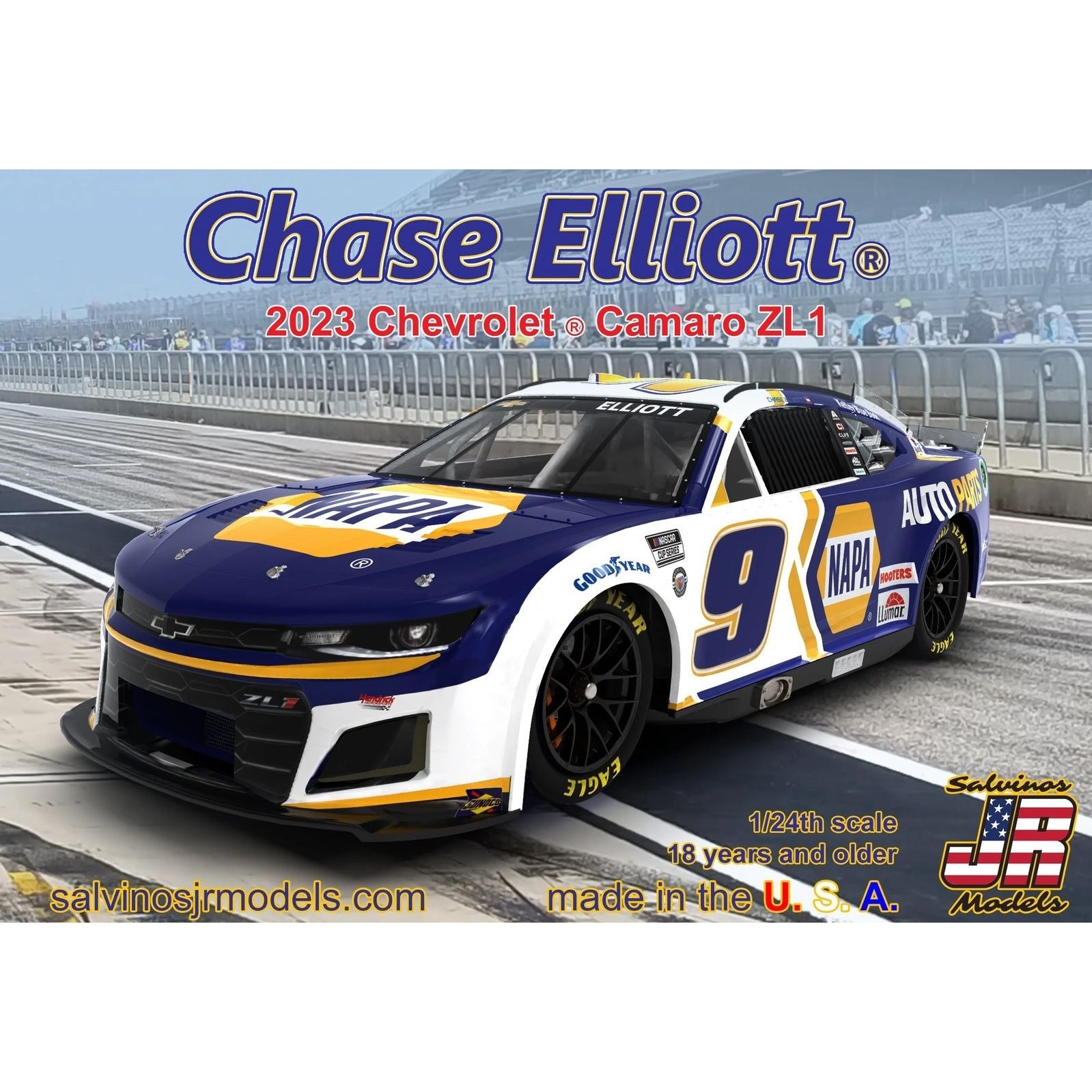 SALVINOS JR 1/24 2023 Chase Elliott Chevrolet Camaro Primary Napa Pa