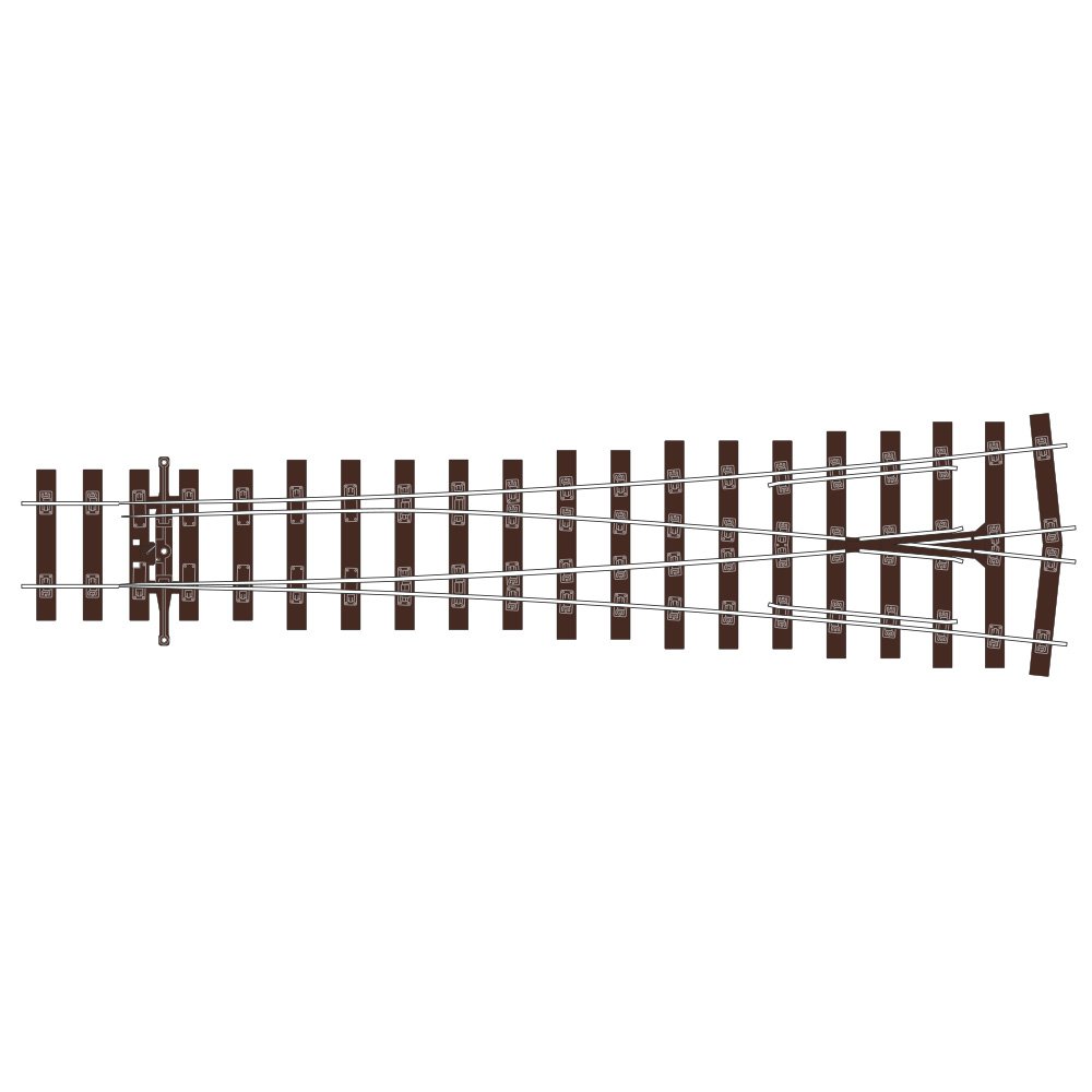 PECO OO Bullhead Large Radius Y Turnout