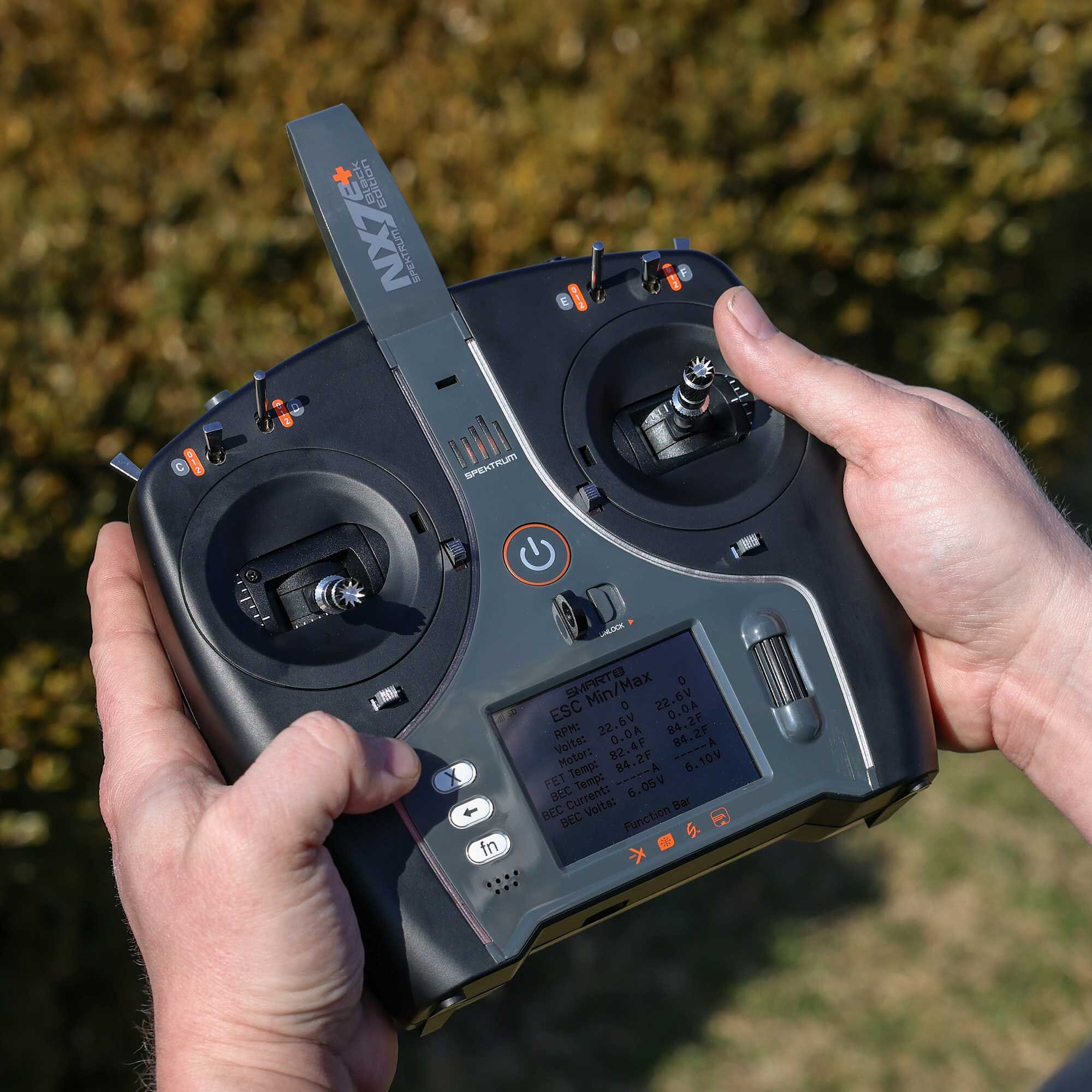 Spektrum NX7e+ 14 Channel DSM-X 2.4GHz Black Edition Transmitter Only, SPMR7120