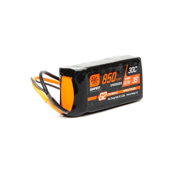 SPEKTRUM 850mAh 3S 11.1V 30c Smart G2 LiPo Battery with IC2 Connector