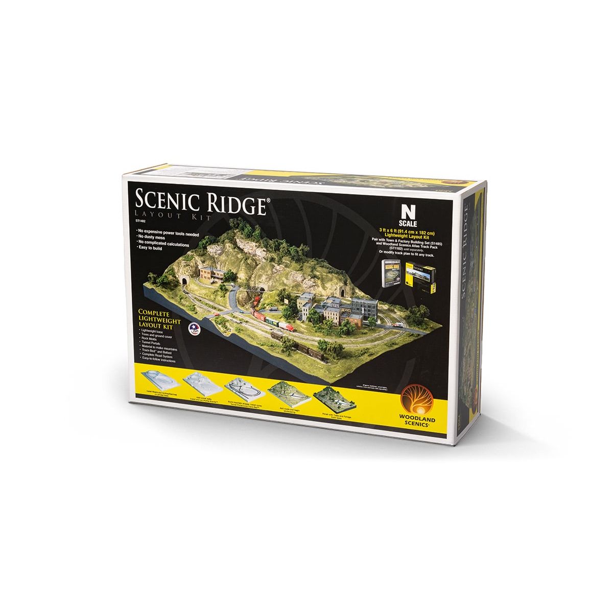 WOODLAND SCENICS Scenic Ridge 'N' Scale Layout Kit