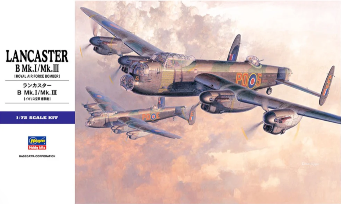 HASEGAWA 1/72 LANCASTER B. Mk.I/Mk.III (w/ RAAF Decals)