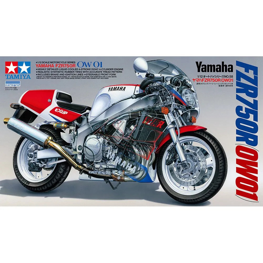 TAMIYA 1/12 Yamaha FZR750R (OW01) Motorcycle Series