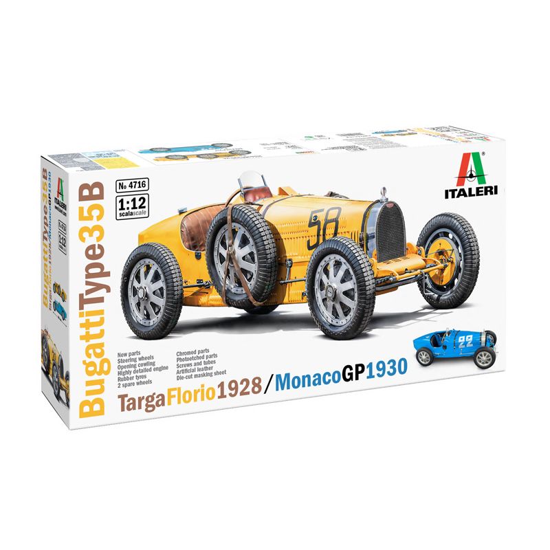 ITALERI 1/12 Bugatti Type 35B - Targa Florio '29 / Monaco GP '30 - New Parts